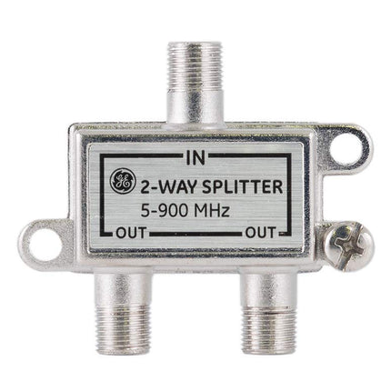 GE 2-Way Coaxial Cable Splitter, 5-900 Mhz Range, 