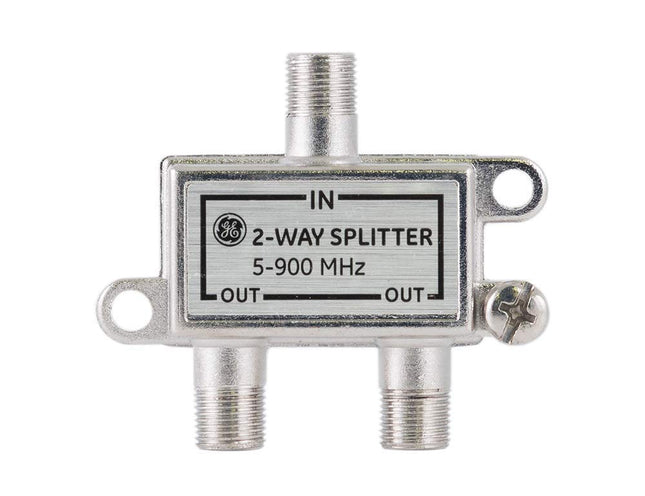 GE 2-Way Coaxial Cable Splitter, 5-900 Mhz Range, 