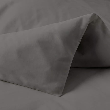 Amazon Aware 100% Organic Cotton 300 Thread Count Duvet Cover Set - Dark Gray, Full/Queen
