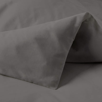 Amazon Aware 100% Organic Cotton 300 Thread Count Duvet Cover Set - Dark Gray, Full/Queen