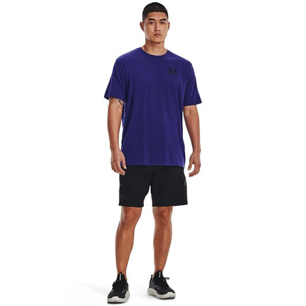 Under Armour Men's Sportstyle Left Chest Short Sleeve T-Shirt, (468) Sonar Blue/Black/Black, X-Small