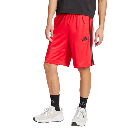 adidas Men's 3-Stripes Tricot Shorts, Pure Ruby, M