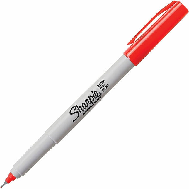 Sharpie DYMO Ultra Fine Point Red Permanent Marker, Multi-Colour, Plastic