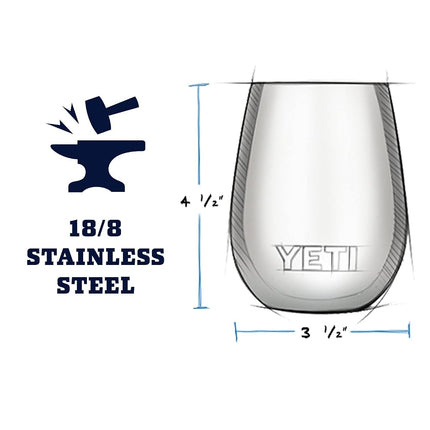 Yeti Rambler 10 oz Wine Tumbler, Vacuum Insulated, Stainless Steel with MagSlider Lid, Canopy Green