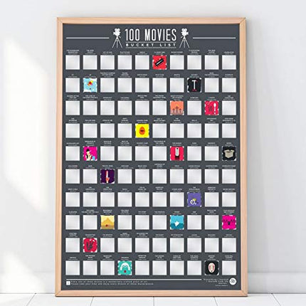 Gift Republic GR630004 100 Movies - Scratch Off Bucket List Poster