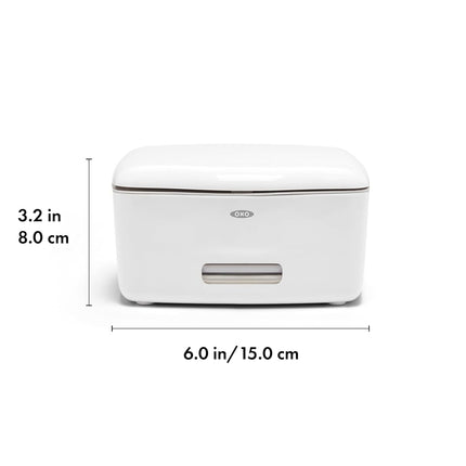 DevaCurl OXO Good Grips Dispenser for Face, Hand Flushable Wipes, 18/8 Stainless Steel, White, A