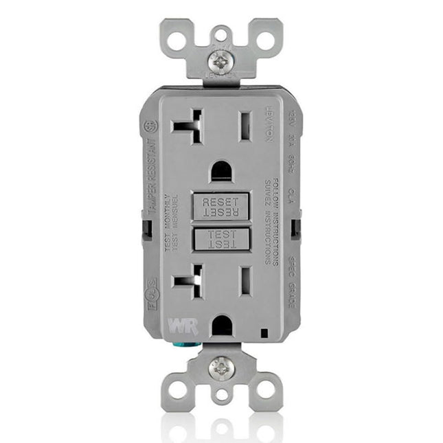 Leviton GFCI Weather-Resistant Receptacle, 20 Amp 