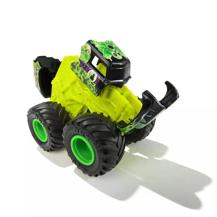 Monster Jam Grave Digger Smash&Bash Die-Cast Monster Truck-Real Action Crash Reset Vehicle, 1:64 Scale, Series 01