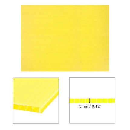 uxcell Corrugated Plastic Sheets,3mm Yellow Blank Yard Lawn Signs,12 Inch x 16 Inch,Waterproof Sign Blank Board 5pcs