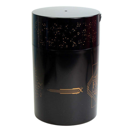 Coffeevac 1LB – Patented Airtight Container | Multi-use Vacuum Container Works as Smell Proof Containers for Ground Coffee and Coffee Bean Containers. Black with Gold Logo