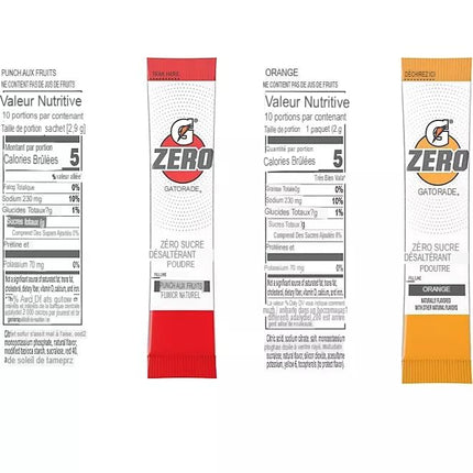 Gatorade Zero Powder Variety Pack - 40 Count - Powder Packs - Zero Powder Packs - Zero Powder - Zero Sugar - Powder Mix Variety - Sugar Free Hydration with Essential Electrolytes