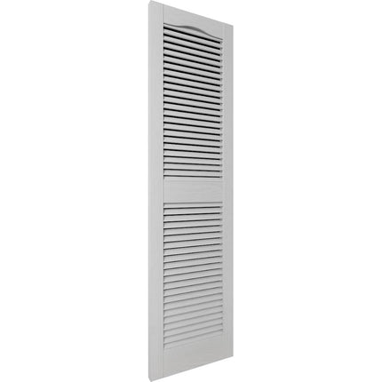 Ekena Millwork LL1C12X02400BD 12" W x 24" H Open Shutters with Center Slits Lifetime Vinyl Top with Fastener (Pair) Bordeaux