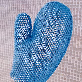 Supracor Spa Manopla de baño Exfoliante corporal facial Esponja antibacteriana (azul)