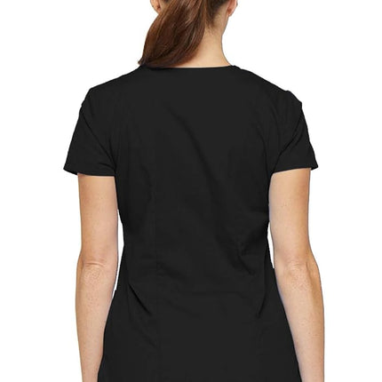 Dickies Women's EDS Signature Scrubs Jr. Fit V-Neck Top - Black - XX-Large