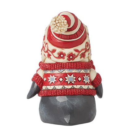 Enesco Jim Shore Heartwood Creek Nordic Noel Penguin in Sweater Miniature Figurine- Stone Resin Hand Painted Crafted Collectible Mini Figurines Christmas Home Decor Statue, 4.02 Inch