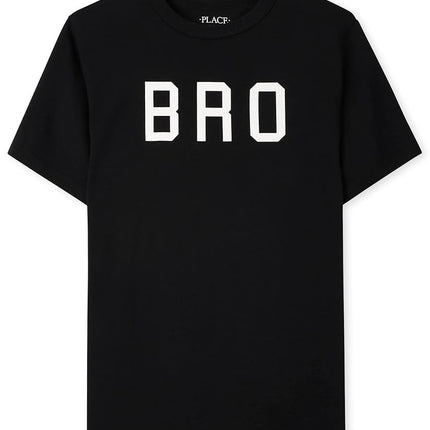 The Children's Place Unisex Baby Short Sleeve Graphic T Shirt, Bro, Small