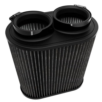 K&N Black Universal Dryflow Oval/Conical Air Filter 72mm dual flange, 152mm x 229mm base, 191mm x 94mm top, 191mm height (RU-3136HBK)