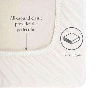Laura Ashley Soft Sateen Cotton Bedding Set-Sleek, Smooth, & Breathable Home Decor, Lottie Blue/White, Full