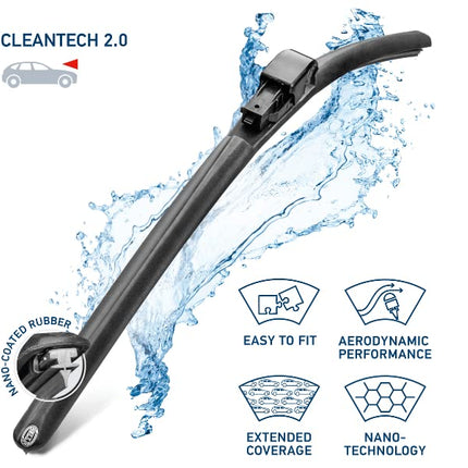 HELLA 358054241 CLEANTECH Wiper Blade, 24", Single, 1 Pack, Multi