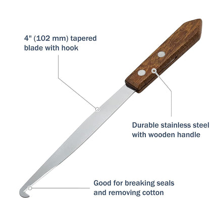 Apothecary Products 8 1/2 Inch Hooked Spatula 1/144 (Item #25681)