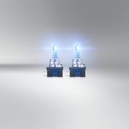 OSRAM COOL BLUE INTENSE H15, +20% more brightness, up to 3,700K, halogen headlight lamp, LED look, folding box (1 lamp), 64176CBN