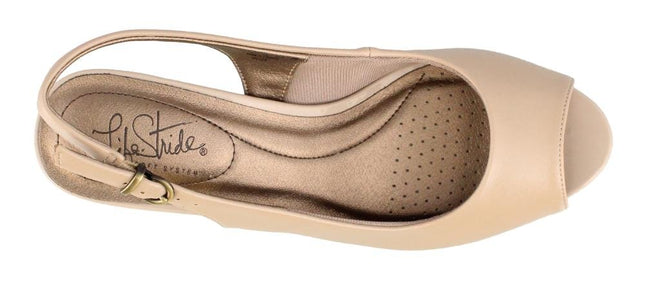 LifeStride Women's Teller Dress Pump, Taupe, 6 W US