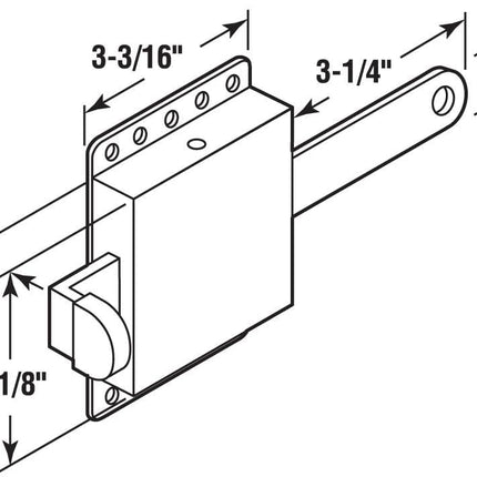 Prime-Line GD 52118 Inside Deadlock – Heavy Duty Galvanized Steel Housing, Fits Most Garage Doors, Extra Protection as a Security Lock, 7/8 x 1/8In. (Single Pack)