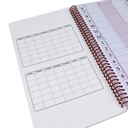 Notebook Planner, 8 Column Appointment Book – Large 16.25" x 13.5" Undated 2024 Planner, Daily & Hourly Planner in 15 Minute Increments – Spiral Notebook Organizer for Scheduling Appointments (8