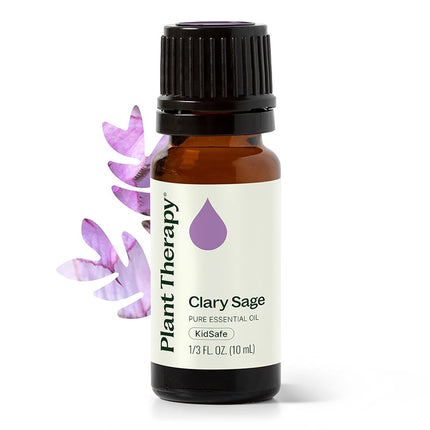 Plant Therapy Clary Sage Essential Oil 10 mL (1/3 oz) 100% Pure, Undiluted, Therapeutic Grade