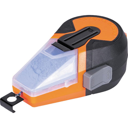 KLEIN TOOLS CHLK50B Chalk Line, 50-Foot Auto Retractable Reel with High Visibility Blue Chalk, Mess-Free Storage and Easy Tension Control