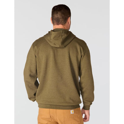 Carhartt Men's Loose Fit Midweight Logo Sleeve Graphic Sweatshirt, Burnished Logs Heather, L