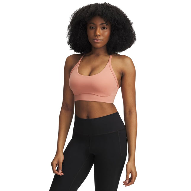 Under Armour Women's Movement Bralette, (696) Canyon Pink / / Metallic Silver, XL