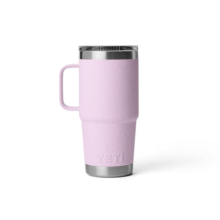 YETI Rambler 20 oz Travel Mug, Stainless Steel, Vacuum Insulated with Stronghold Lid, Cherry Blossom