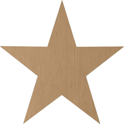 Ekena Millwork ROS05X05GLRW Galveston Star Rosette, 5-Inch x 5-Inch x 3/4-Inch, Rubberwood
