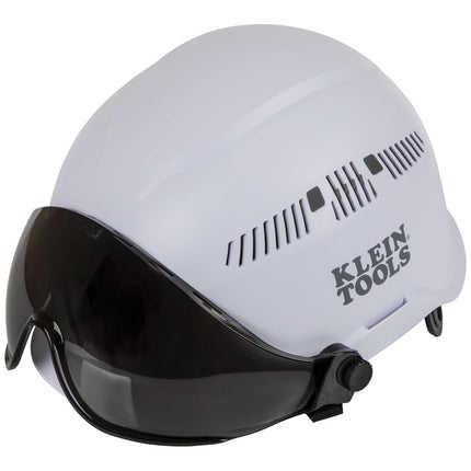 Klein Tools VISORGRAY Gray Visor for Hard Hat and Safety Helmet, Low Profile, Impact Rated, Anti Fog, Scratch Resistant, Flip-Up, UV Protection