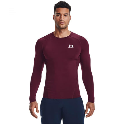 Under Armour Mens HeatGear Long Sleeve Top Red XXL