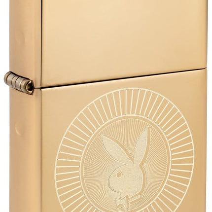 Zippo Playboy Rabbit Head Design High Polish Brass