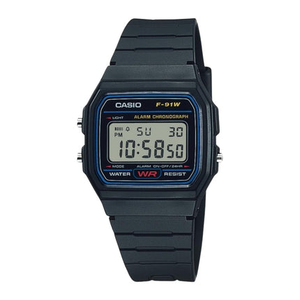 Casio Men's F91W-1 Classic Black Digital Resin Str