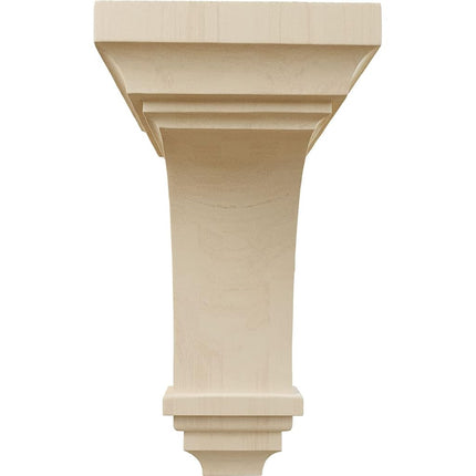 Ekena CORW06X06X12JERW 6-Inch Width x 6 3/4-Inch Depth x 12-Inch Height Large Jefferson Wood Corbel - Rubber Wood