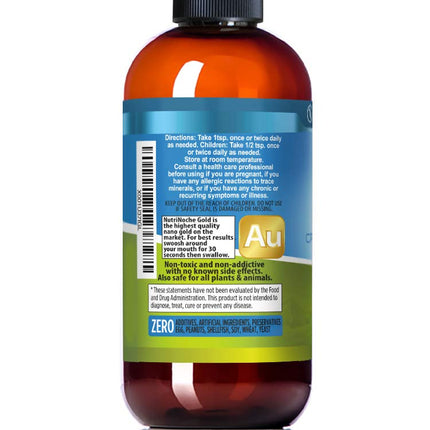 Nutrinoche Colloidal Gold - The Best Colloidal Gold Mineral Supplement - 30 PPM