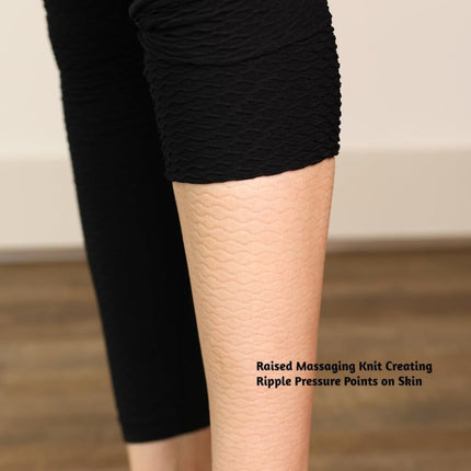 Bioflect� Compression Leggings with Bio Ceramic Micro-Massage Knit- for Support and Comfort - Black S/M, Black, Small/Medium