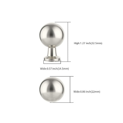 Asidrama 10 Pack Brushed Satin Nickel Kitchen Cabinet Knobs for Dresser Drawers - Zinc Hardware