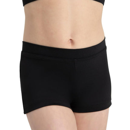 Capezio Boys Cut Low Rise Short - Girls, Black, Me