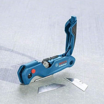 Bosch Professional Universal folding knife with blade compartment in metal handle (incl. two replacement blades, blister packaging) – Amazon exclusive