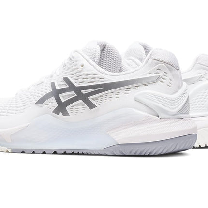ASICS Women's Gel-Dedicate 8 Tennis Shoes, 9, White/Pure Silver
