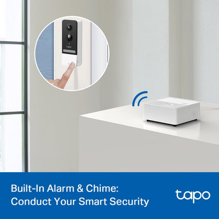 TP-Link Tapo Smart Hub with Built-in Alarm & Chime, Requires 2.4GHz Wi-Fi, Reliable Long-Range Connections w/Tapo Camera, Doorbell and Sensors, Ultra-Low Power Wireless Protocol (Tapo H200)
