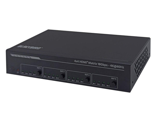 Monoprice Blackbird 4K 4x4 HDMI Matrix, 18Gbps, YU