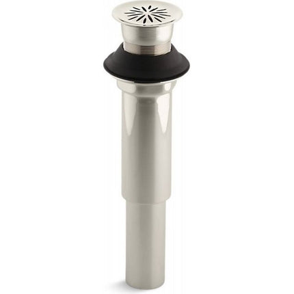 Kohler K-7107-SN Decorative Grid Drain Without Overflow, Vibrant Polished Nickel