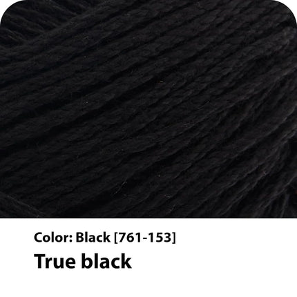 Lion Brand 24/7 Cotton Yarn, Yarn for Knitting, Crocheting, and Crafts, Black, 3 Pack