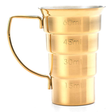 Barfly M37108GD Drink Jigger, 2 oz, Gold w/Handle